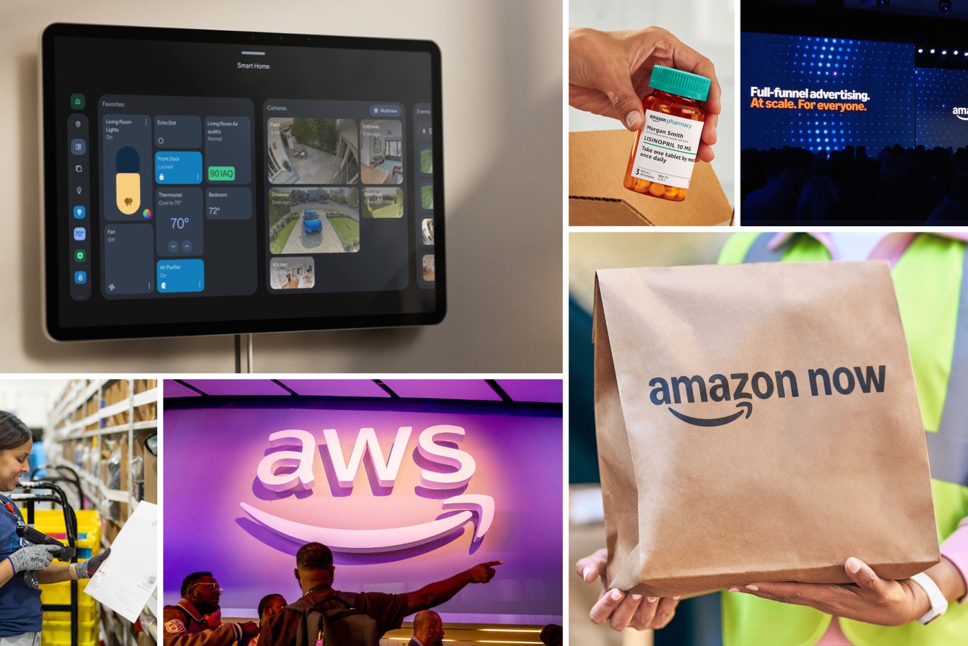 Highlights from Amazon's third quarter, including devices, AWS, pharmacy, Amazon Now and delivery.