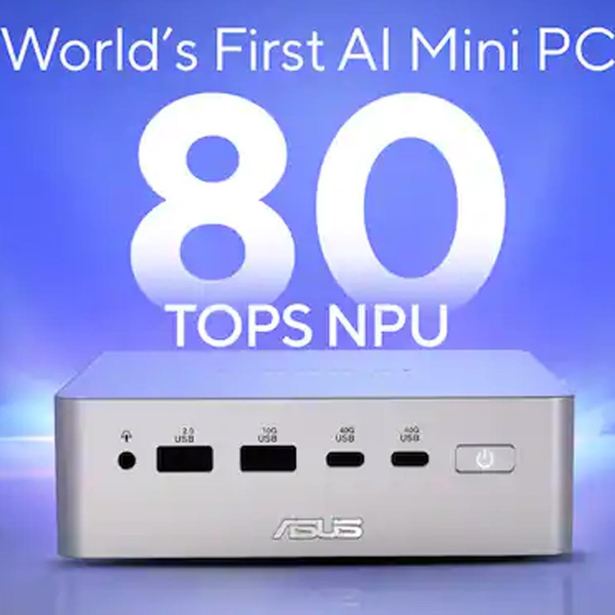 Square crop of the ASUS Ascent QN10 with 80 TOPS NPU lettering