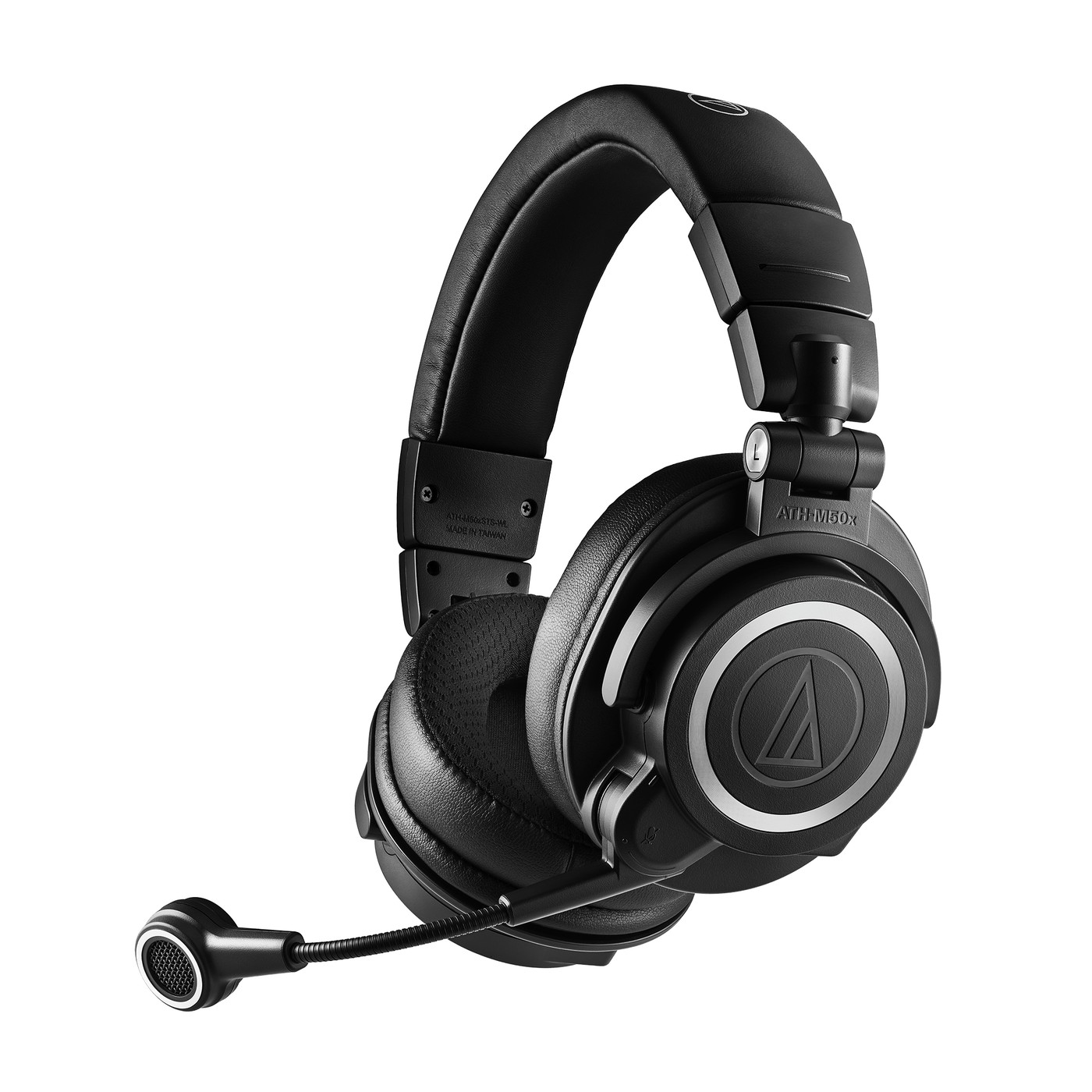 The ATH-M50xSTS-WL with its flexible boom microphone.