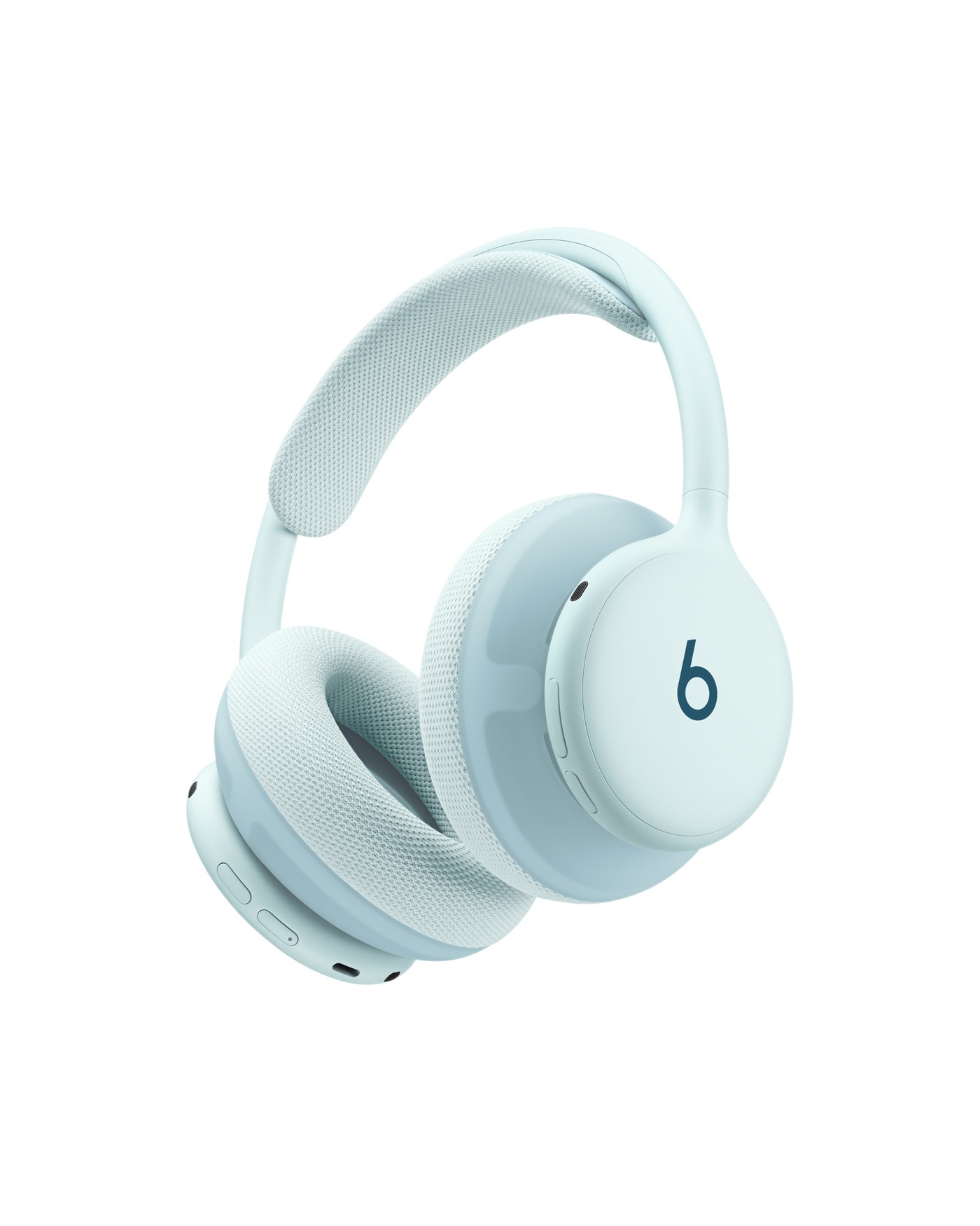 Sky blue Beats 360 over-ear headphones on a white background