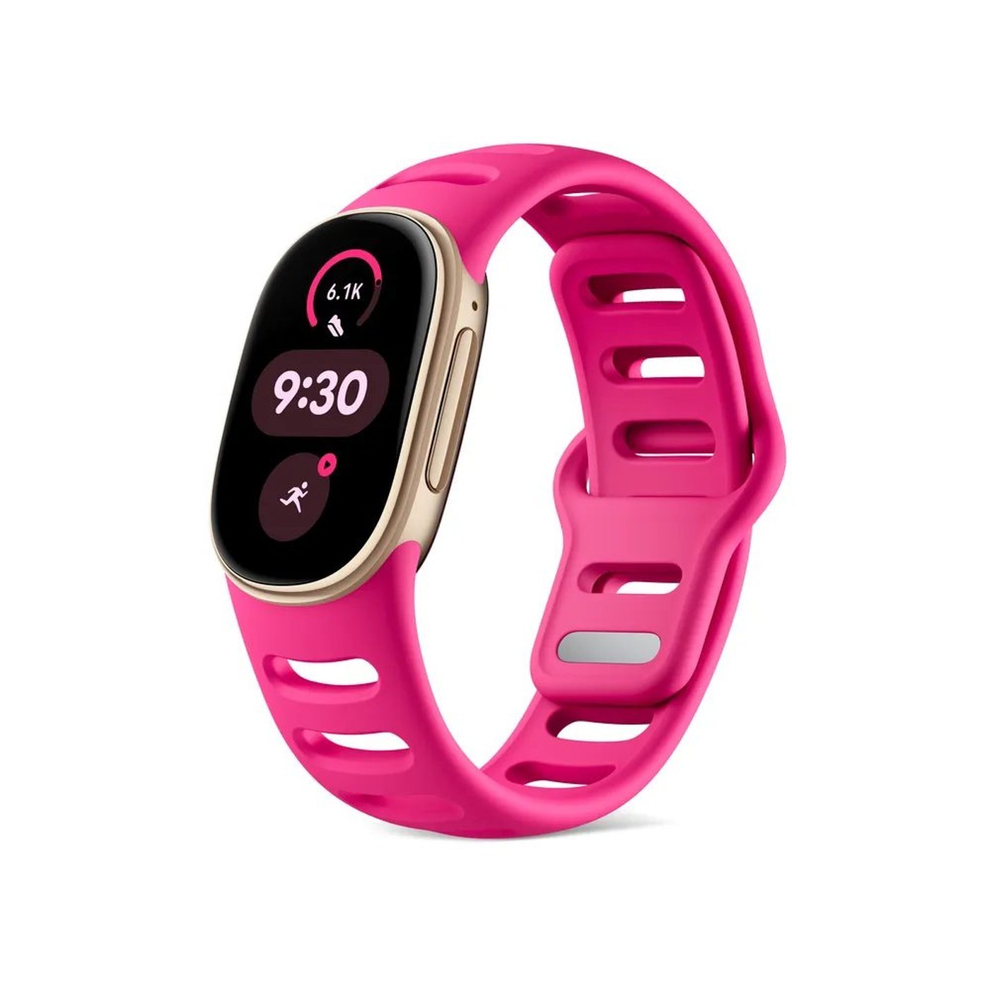 Fitbit Edge with Hibiscus Active Sport band.