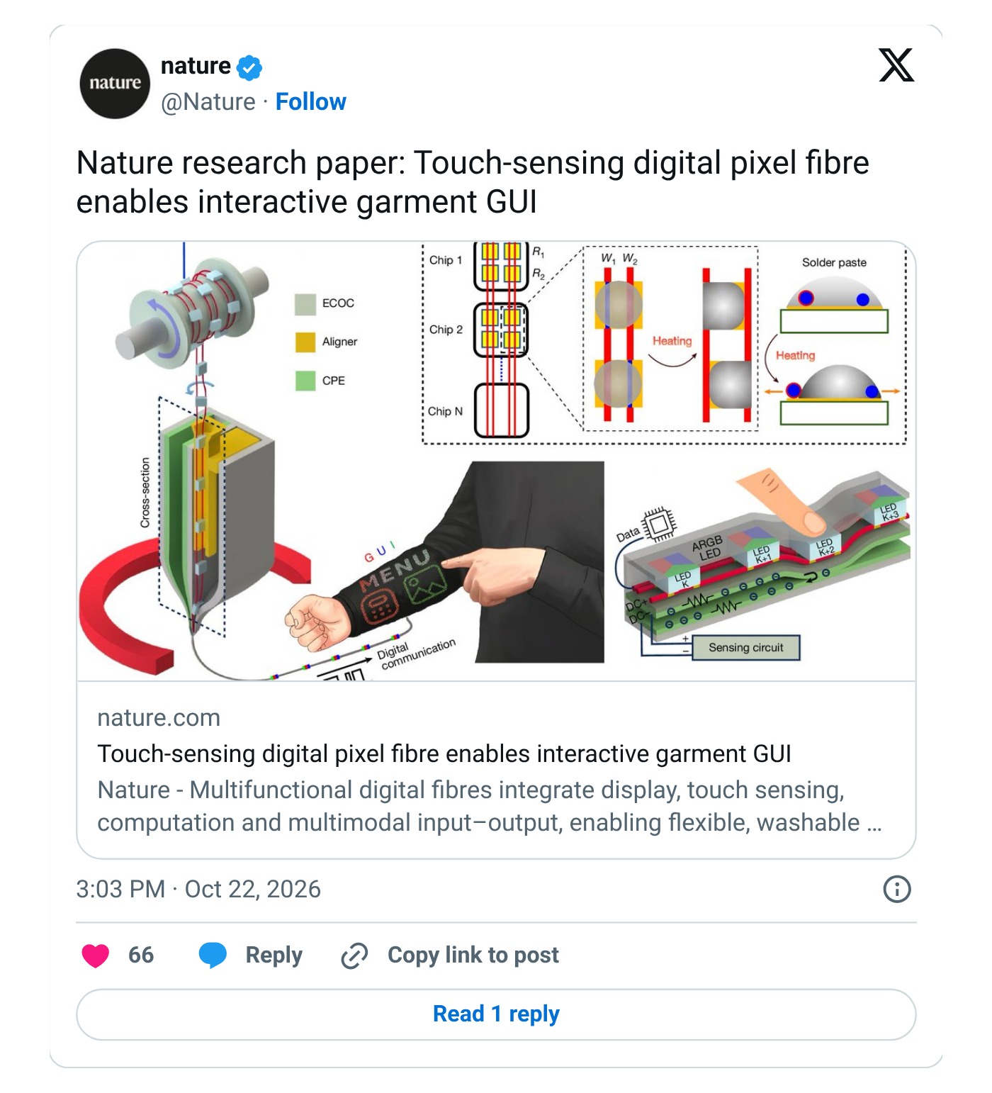 Screenshot: @Nature on X, Oct. 22, 2026