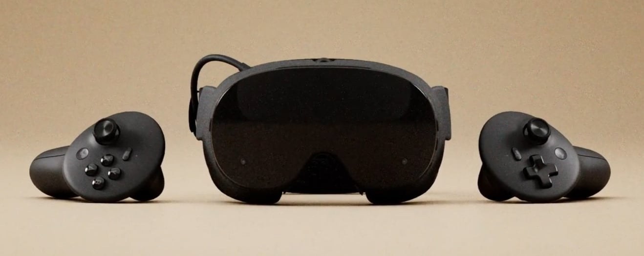 Steam Frame headset with left and right controllers