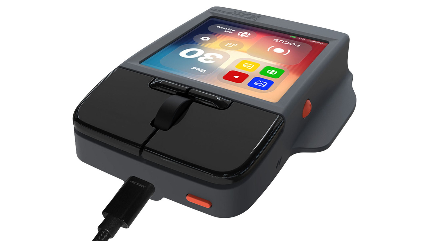 The Super Mouse puts a 3.1-inch touchscreen where your palm would normally rest, behind two buttons and a scroll wheel