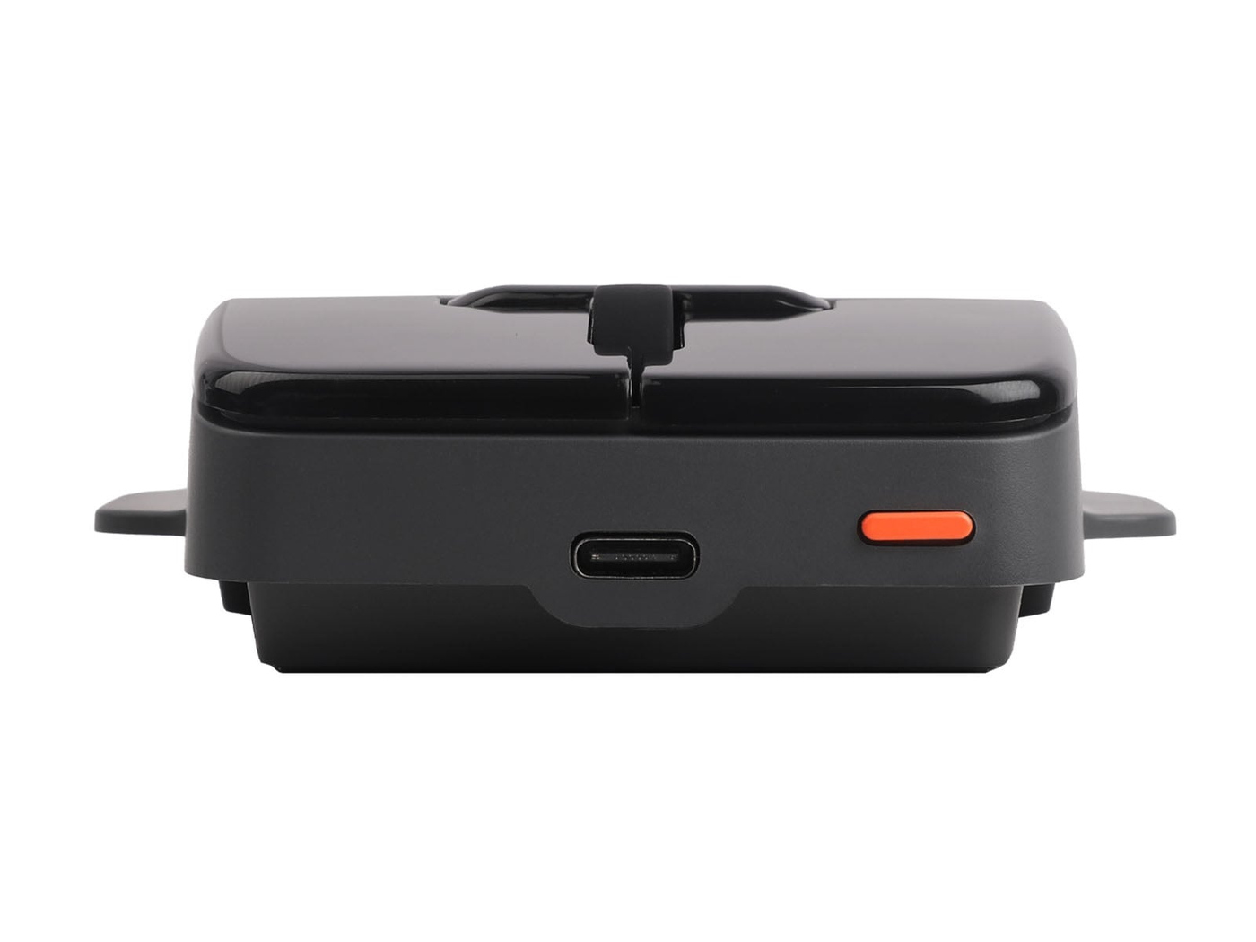 The back of the Super Mouse, with the USB-C port it relies on for all of its power.