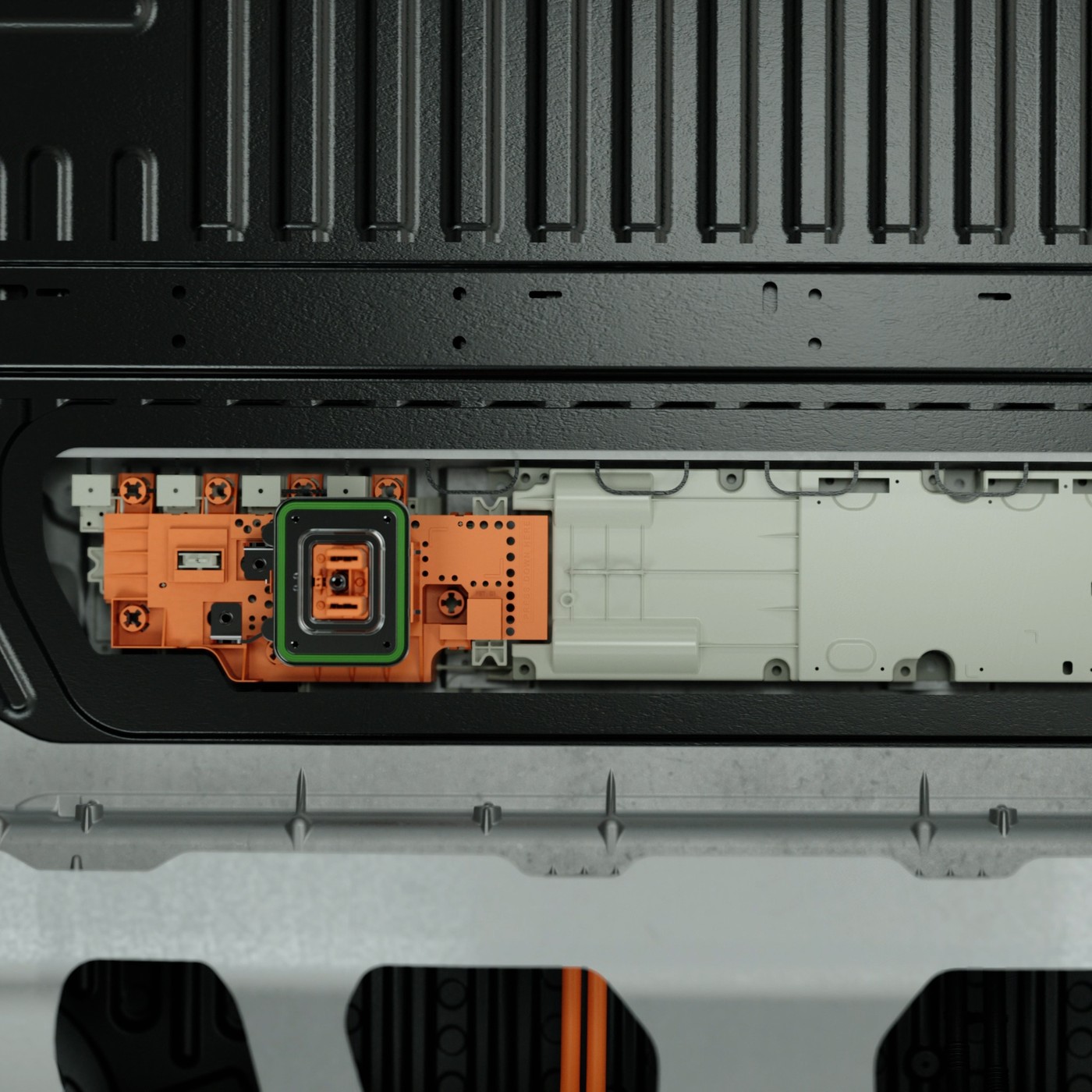 The Fathom’s E-box, one of the truck’s five main modules, holds the inverter.
