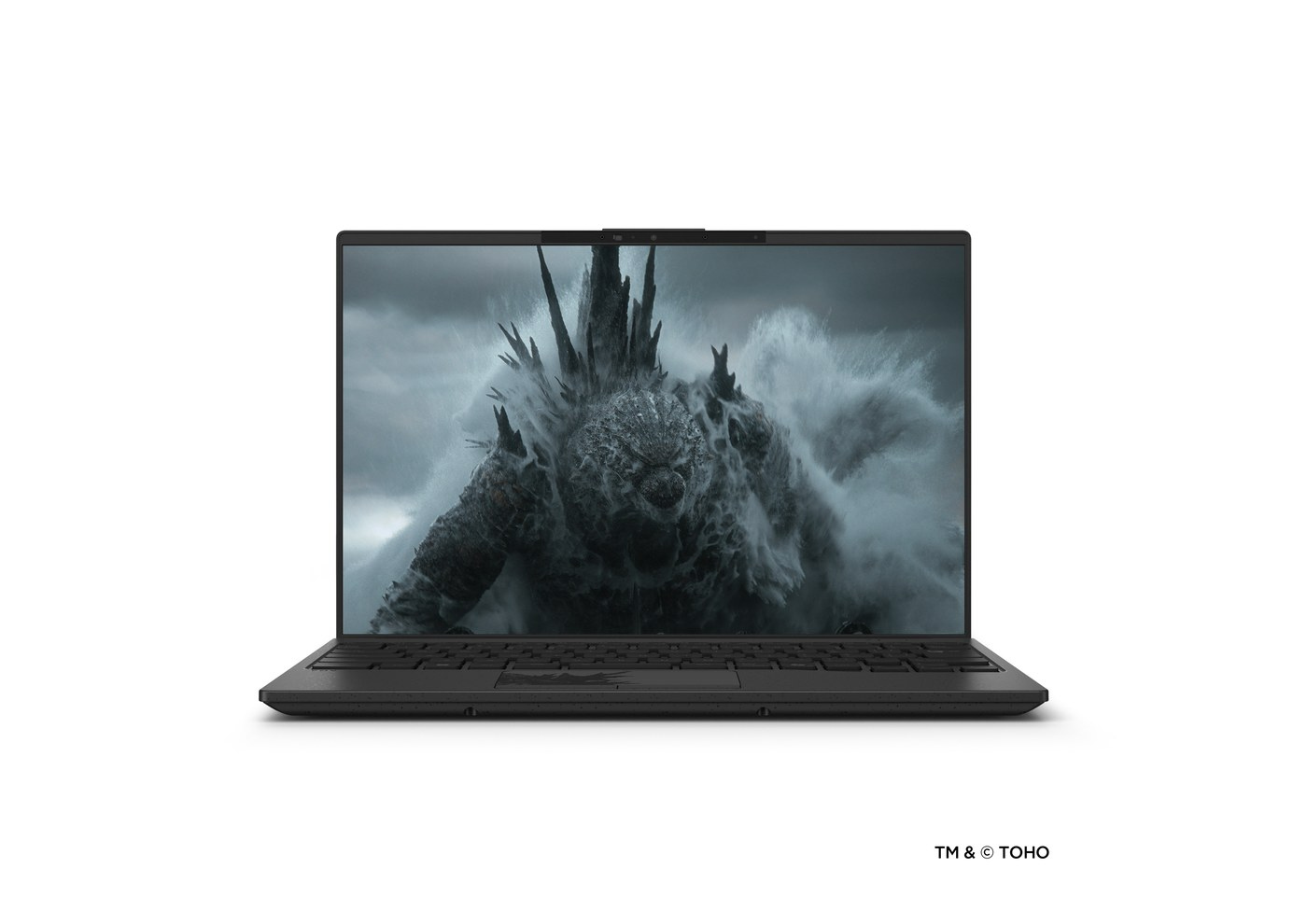 The FMV Zero Godzilla Edition with its preinstalled wallpaper.