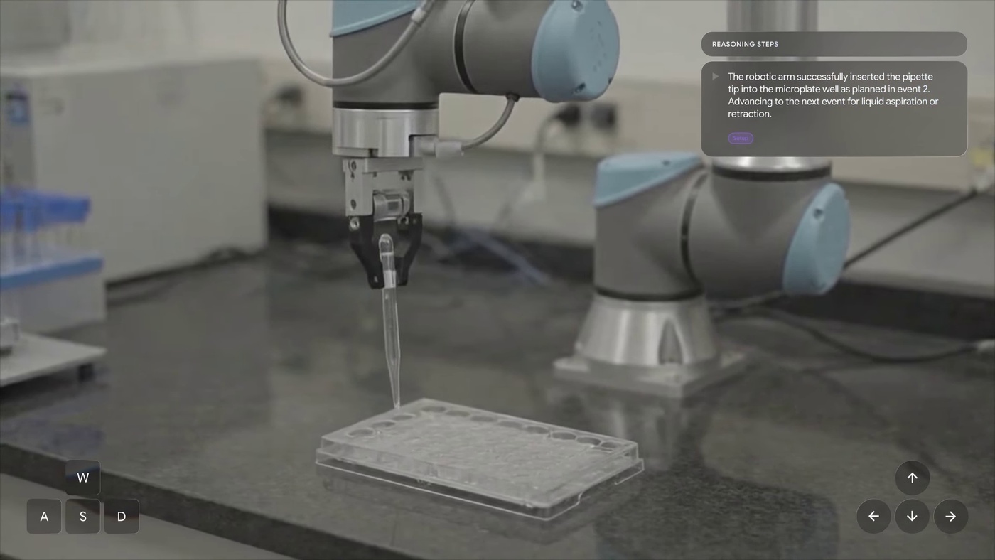 A Genie 4 robotics simulation from DeepMind’s research demos.