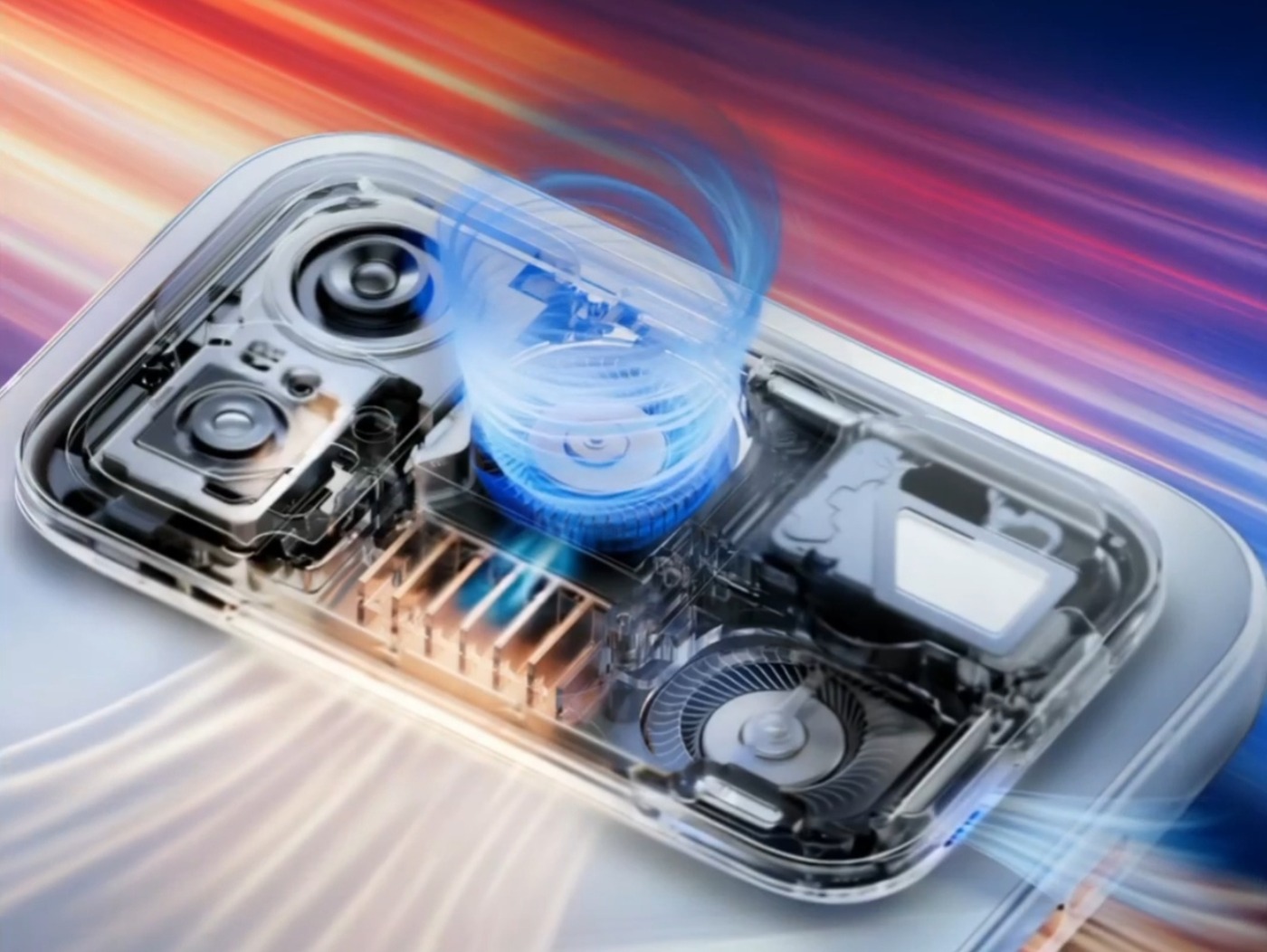 Cutaway showing Win series dual-fan cooling