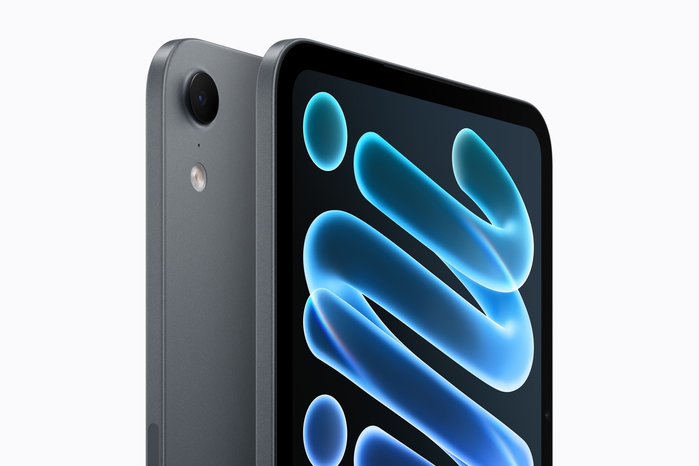 The iPad mini in the new midnight finish.