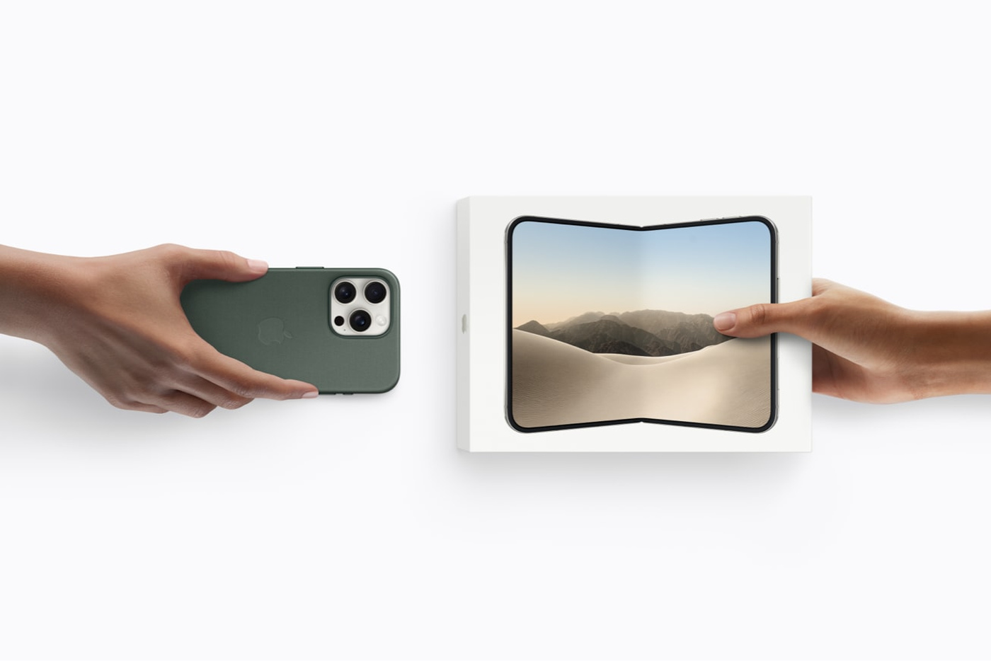An iPhone and a boxed iPhone Duo