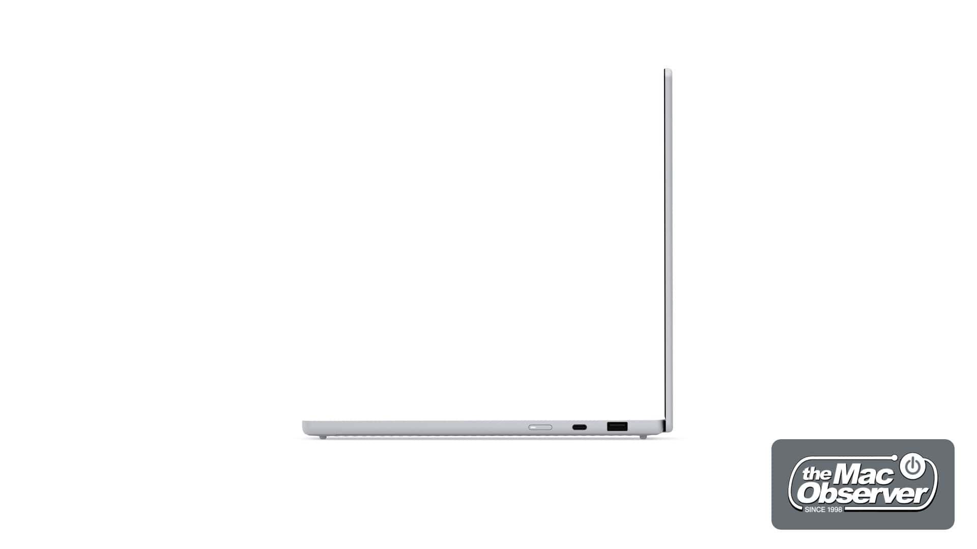 Side profile of the Lenovo Googlebook 15 ports
