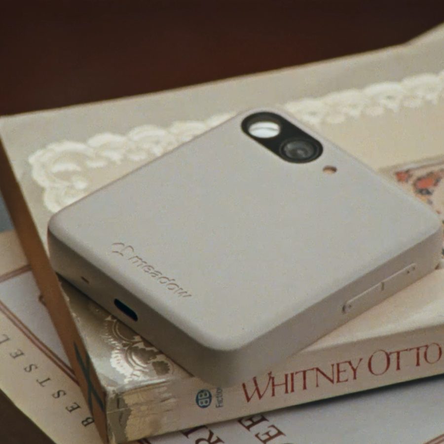 Meadow phone on books