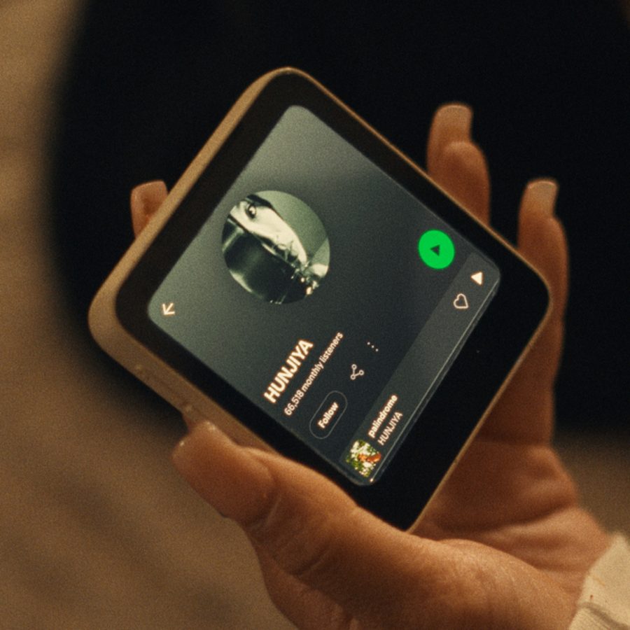 Meadow phone showing Spotify interface