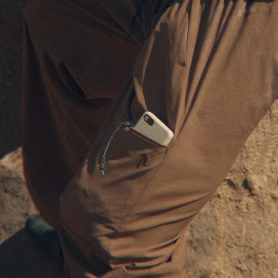 Meadow phone in outdoor pants pocket