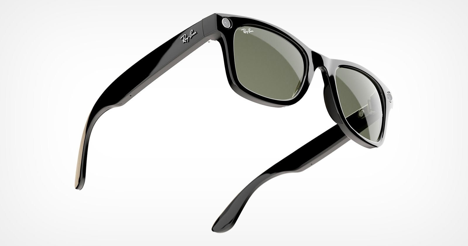 Ray-Ban Meta Wayfarer glasses with a camera module in the temple