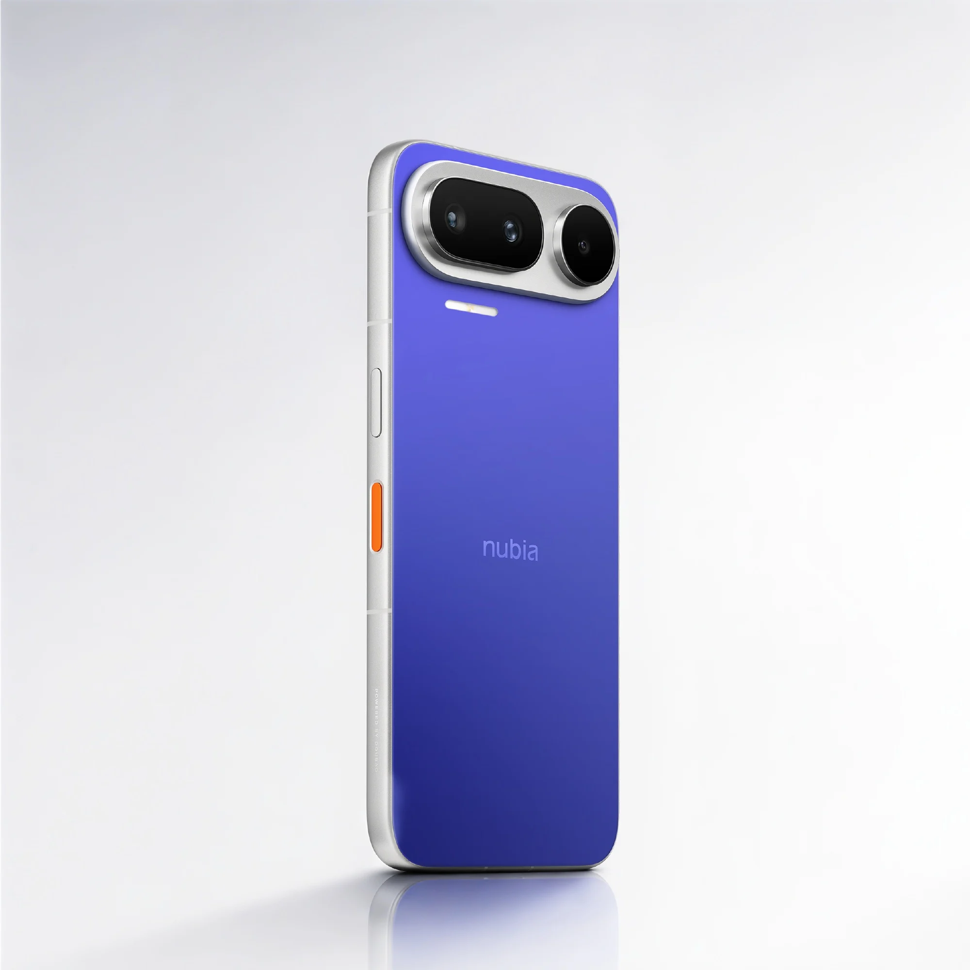 Nubia NaviX Ultra side profile showing the orange dedicated AI key