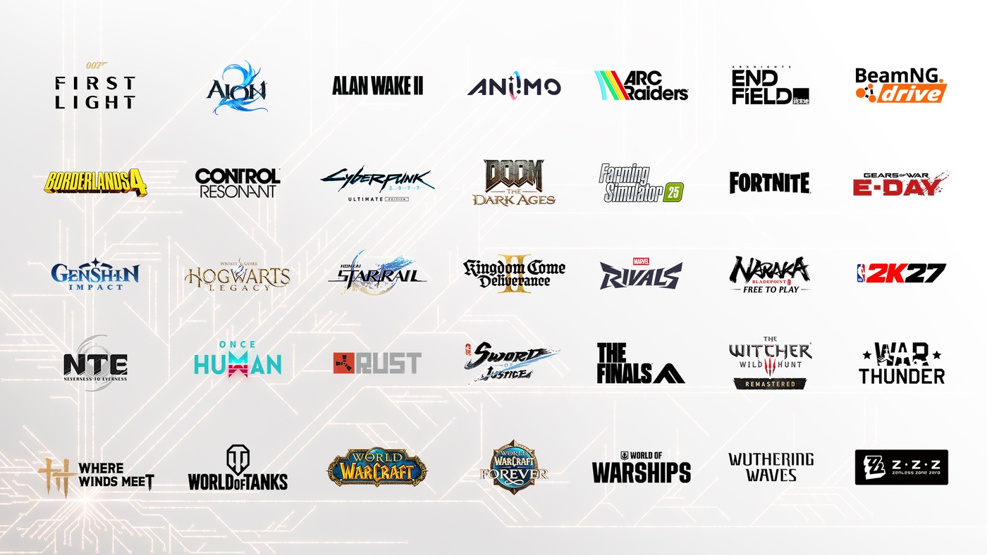 Games Nvidia lists with launch support on RTX Spark, including Gears of War: E-Day and NBA 2K27