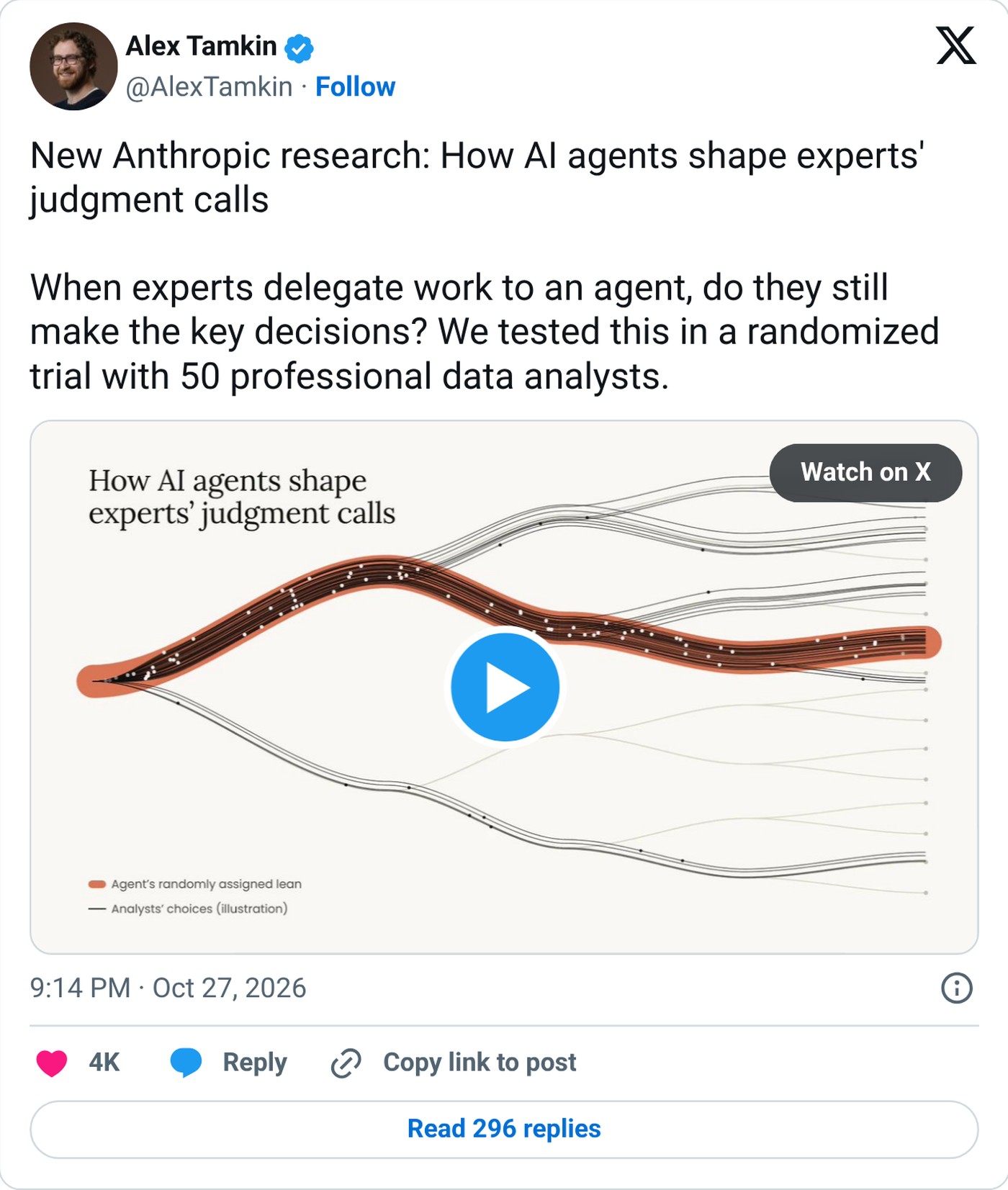 Screenshot: @AlexTamkin on X, Oct. 27, 2026