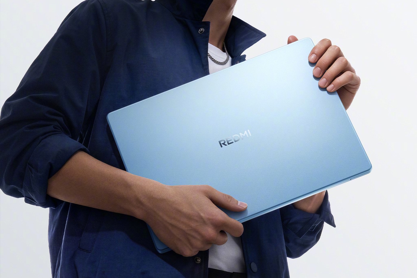 The Redmi Book 2027 in blue.