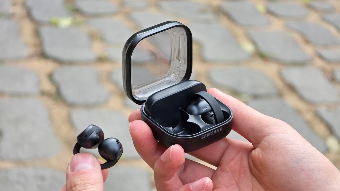 Galaxy Buds On and their charging case.