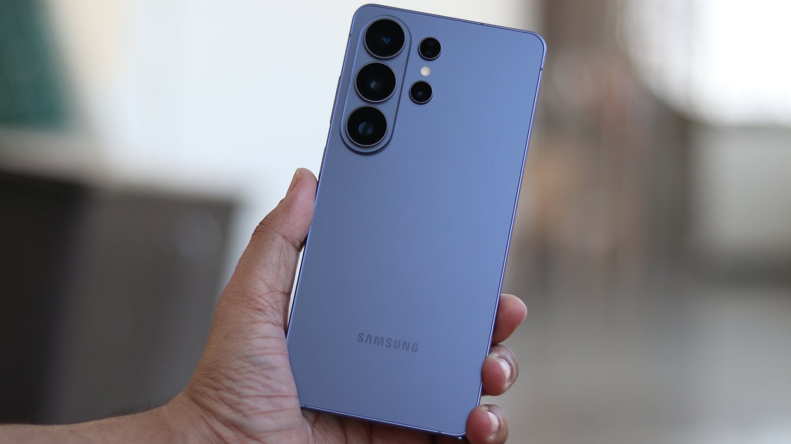Galaxy S26 Ultra rear cameras in a lavender finish
