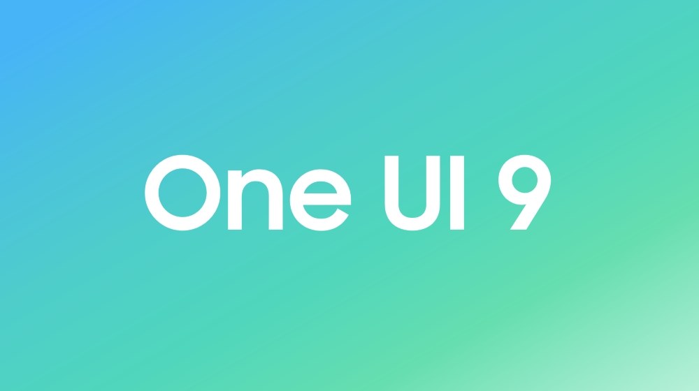One UI 9 wordmark on a blue-green gradient