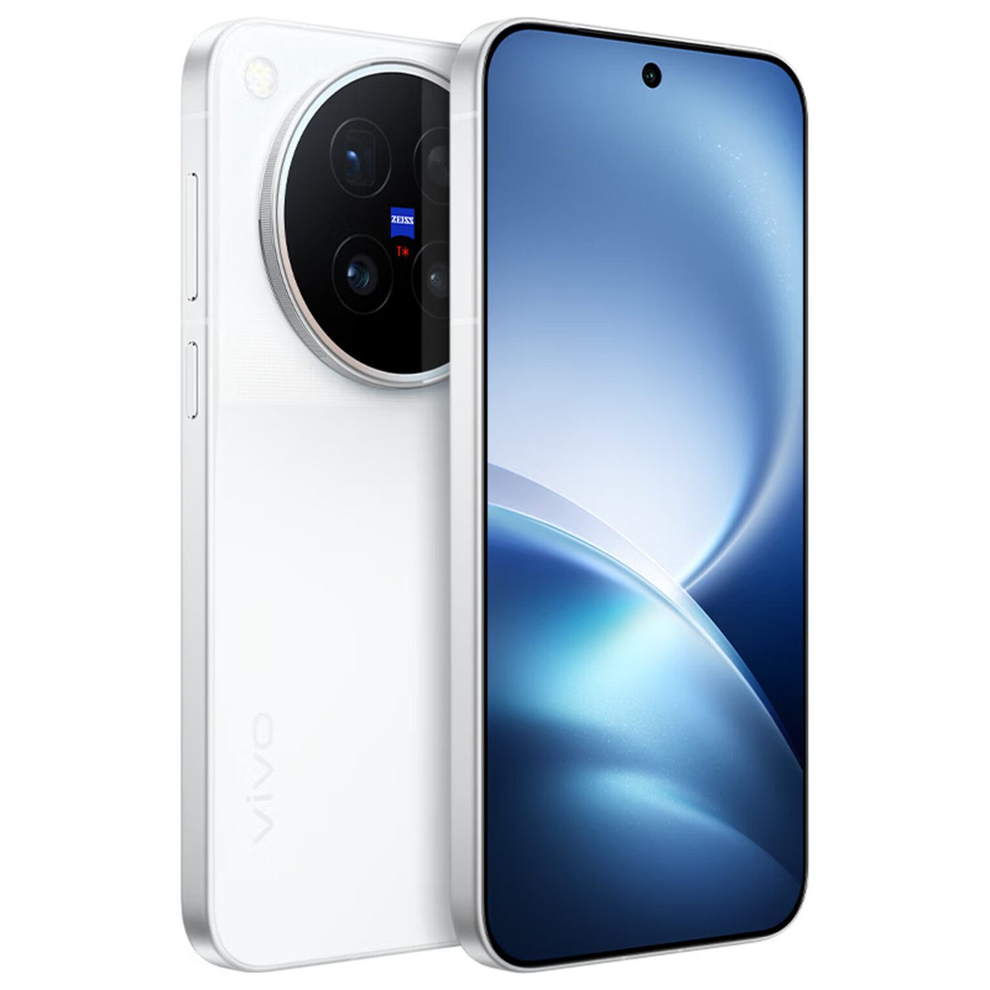 White vivo X500 Pro, rear and front, with a circular camera island