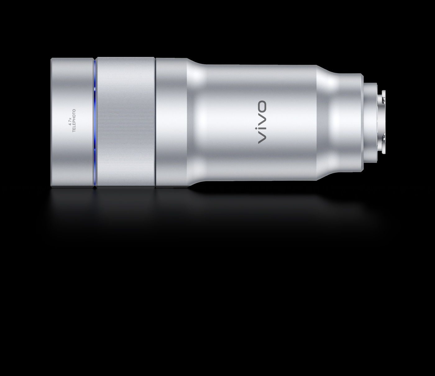 A vivo ZEISS telephoto extender, a clip-on lens sold separately.