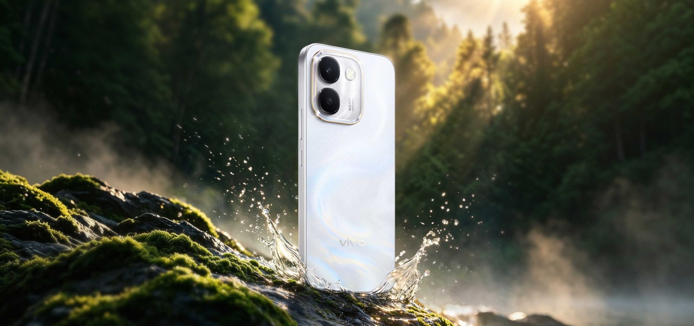 The Y600 in Diamond Gold, the only finish with vivo’s color-shifting coating.