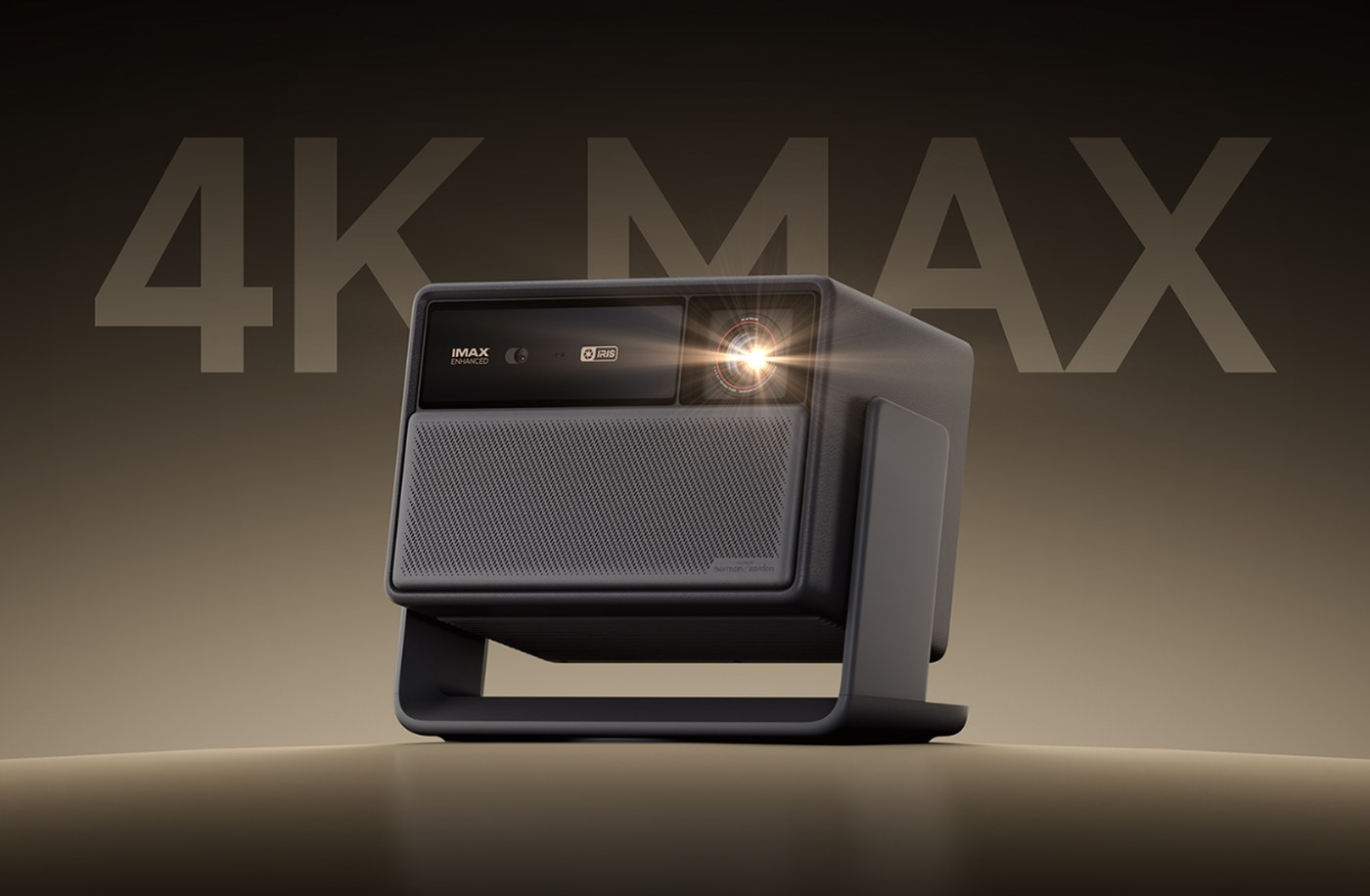 The Xgimi RS30 Pro High Brightness Edition on its built-in stand.