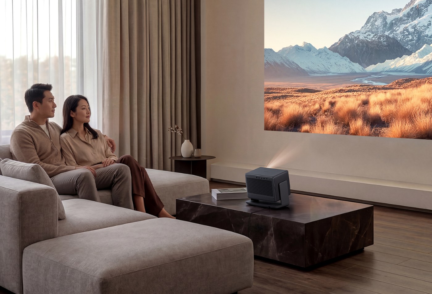 The RS30 Pro High Brightness Edition in a living room.